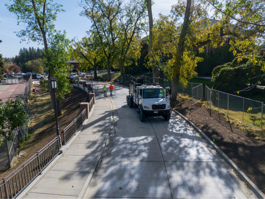 Hydroseeding in action